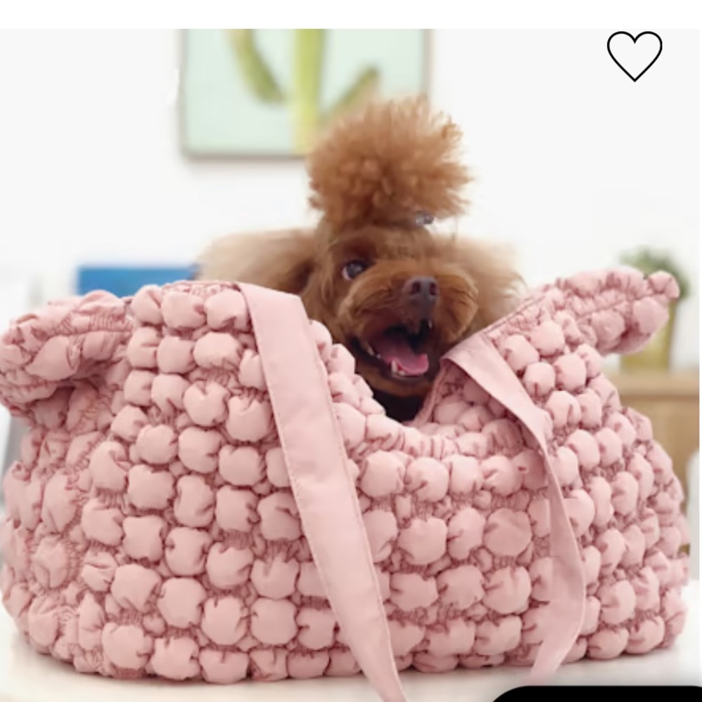 Pet Life Bubble Vogue Ultra-Plush Fashion Designer Pet Carrier Pink Small Dog